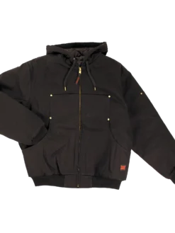 Tough Duck WJ30 Premium Hooded Bomber Jacket With Rib Knit Cuffs | S-5XL Work Wear