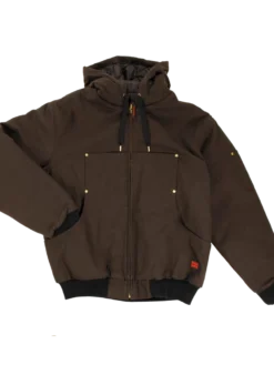 Tough Duck WJ30 Premium Hooded Bomber Jacket With Rib Knit Cuffs | S-5XL Work Wear