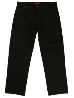 Work Wear Tough Duck WP01 Heavy Duty Flex Duck Cargo Work Pant | Black | Sizes 30 - 44