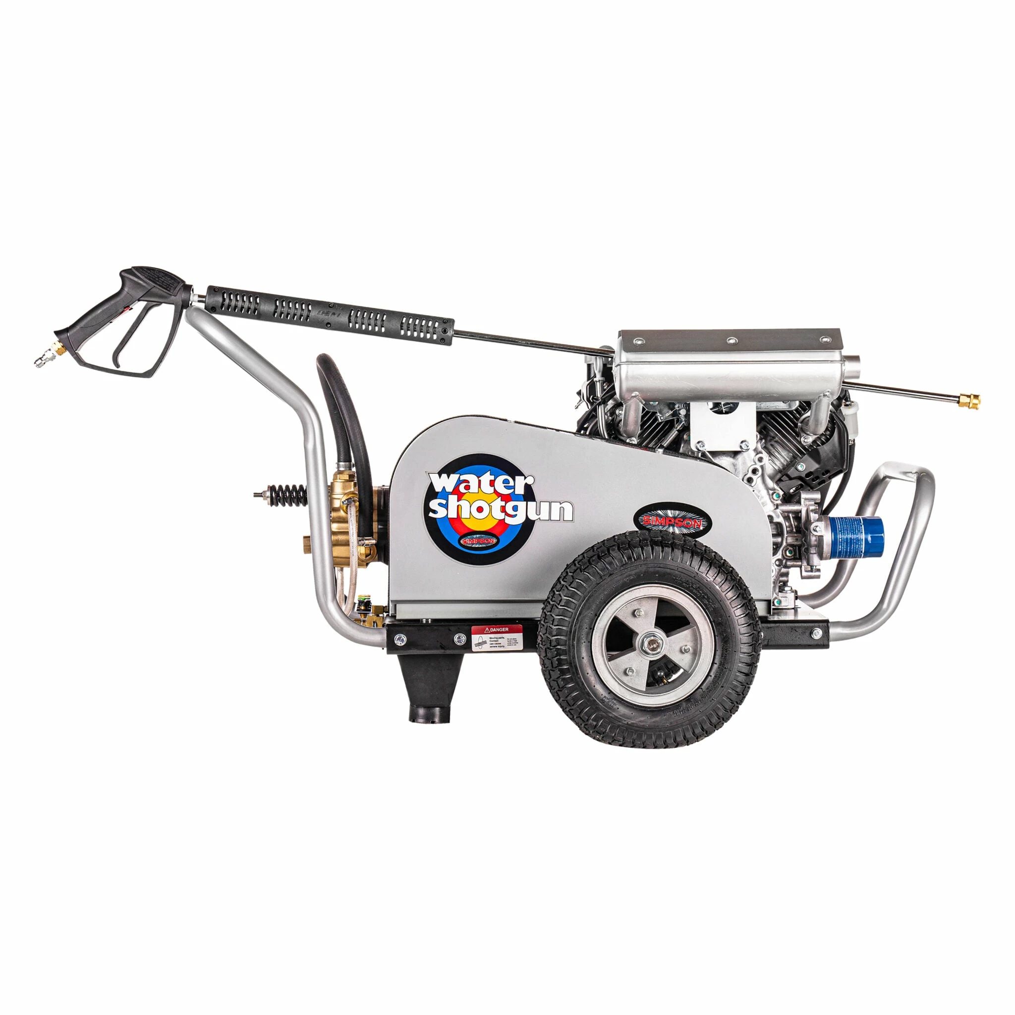 Simpson Water Shotgun Cold Water Belt Drive Honda V-Twin GX630 (688cc) Gas Engine Pressure Washer - 5000 PSI - 5.0 GPM Triplex Pump 6 Simpson Water Shotgun Cold Water Belt Drive Honda V-Twin GX630 (688cc) Gas Engine Pressure Washer - 5000 PSI - 5.0 GPM Triplex Pump