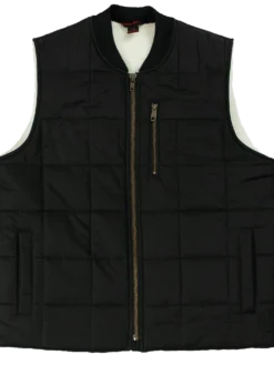 Work Wear Tough Duck WV01 Sherpa Lined Box Quilt Vest | Black | M-3XL