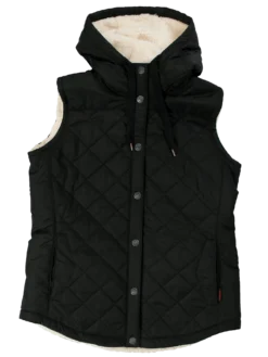 Tough Duck WV02 Women's Quilted Sherpa Lined Vest | Black | S - 2XL Work Wear