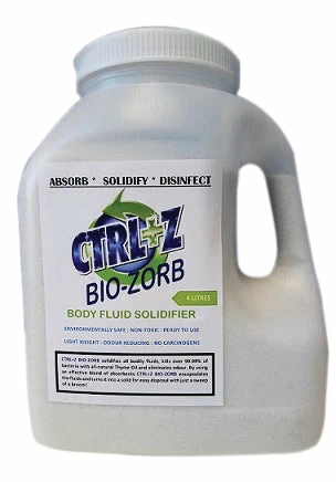 Cleanflow Bio-Zorb Bodily Fluid Absorbent And Solidifier - 4L Jug 3 Cleanflow Bio-Zorb Bodily Fluid Absorbent And Solidifier - 4L Jug