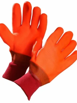 Forcefield Orange PVC Knit Wrist Winter Work Gloves - Pack Of 6 Pairs