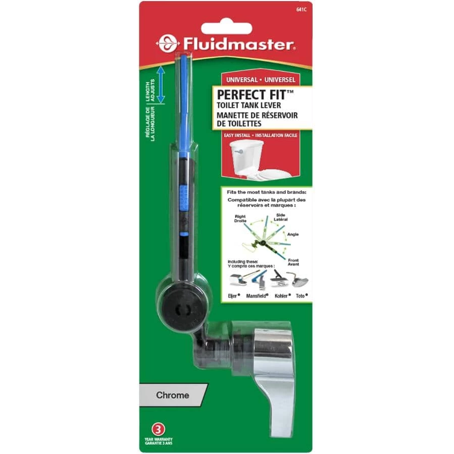 Fluidmaster Adjustable Chrome Toilet Lever Maintenance Supplies 4 Fluidmaster Adjustable Chrome Toilet Lever Maintenance Supplies