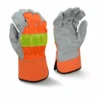 Radians Hi-Vis Split Cowhide Leather Work Glove - Pack Of 12 Pairs