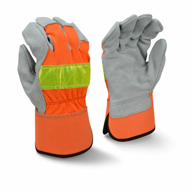 Radians Hi-Vis Split Cowhide Leather Work Glove - Pack Of 12 Pairs 3 Radians Hi-Vis Split Cowhide Leather Work Glove - Pack Of 12 Pairs