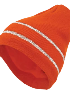 Tough Duck Acrylic Knit Cap W/ Reflective Striping