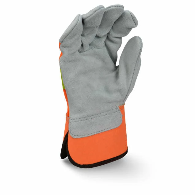 Radians Hi-Vis Split Cowhide Leather Work Glove - Pack Of 12 Pairs 5 Radians Hi-Vis Split Cowhide Leather Work Glove - Pack Of 12 Pairs
