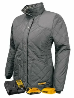 DeWalt Workwear DEWALT® DCHJ084 Women's Flannel Lined Quilted Jacket Kitted With Battery | Sizes S - 3XL