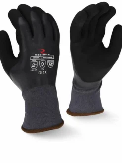 Work Gloves Radians Waterproof Acrylic Lined Winter Work Glove With Sandy Latex Palm - Pack Of 12 Pairs