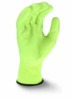 Radians Hi-Viz Breathable Polyester Gloves With Polyurethane Grip - Pack Of 12 Pairs Work Gloves