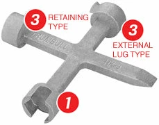 Pipe Tools Trumbull HK-3 Pentagon Hand Key 3 Pipe Tools Trumbull HK-3 Pentagon Hand Key