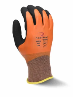 Radians Full Dipped Waterproof Latex Work Glove With Sandy Grip Palm - Pack Of 12 Pairs