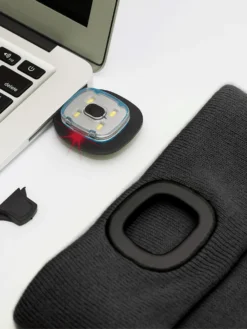 Work Hats Pioneer Knit Toque With LED Headlight