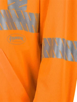 Pioneer Birdseye Safety Hoodie Shirt With Kangaroo Pocket | Sizes S - 4XL Hi-Vis Work Wear