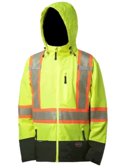 Pioneer Hi Vis Softshell Waterproof/Breathable Prem Safety Jacket | S-4XL Hi-Vis Work Wear