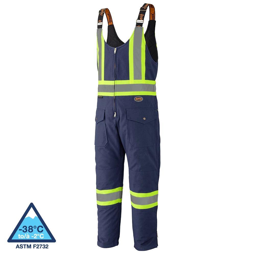 Pioneer Insulated Hi Vis Quilted Cotton Duck Bib Overall | S-4XL Hi-Vis Work Wear 3 Pioneer Insulated Hi Vis Quilted Cotton Duck Bib Overall | S-4XL Hi-Vis Work Wear