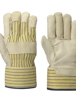 Work Gloves Pioneer 536 Fitter's Cowgrain Gloves (Inside Elastic) | Pack Of 12 Pairs