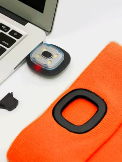 Work Hats Pioneer Knit Toque With LED Headlight