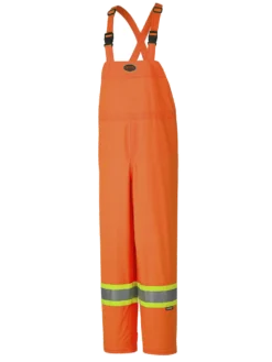 Hi-Vis Work Wear Pioneer 150D Waterproof Hi Vis Safety Bib Pants | XS-5XL