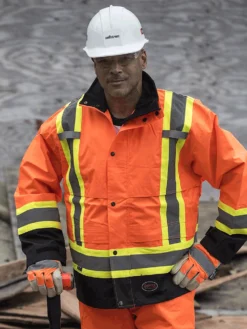 Pioneer Trilobal 300D Ripstop Waterproof Safety Rain Jacket | S-4XL 14 Pioneer Trilobal 300D Ripstop Waterproof Safety Rain Jacket | S-4XL