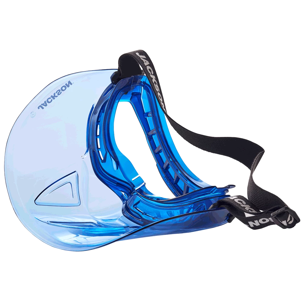 Jackson Safety Jackson GPL550 Prem Safety Glasses W/ Blue Flip Up Chin Guard 6 Jackson Safety Jackson GPL550 Prem Safety Glasses W/ Blue Flip Up Chin Guard