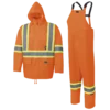 Hi-Vis Work Wear Pioneer 150D Oxford Poly/PVC Hi Vis Rain Suit | S-4XL