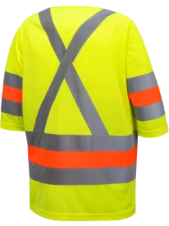 Pioneer Hi Viz Short Sleeved Quebec Traffic Shirt | Yellow | Sizes XS - 4XL