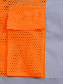 Hi-Vis Work Wear Pioneer Hi Viz Tear-Away Mesh Safety Vest W/ 2