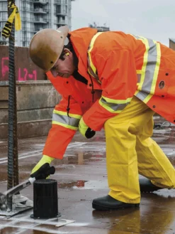 Hi-Vis Work Wear Pioneer 150D Waterproof Hi Vis Rain Jacket | XS-5XL