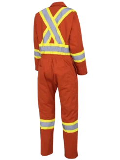Pioneer Women's Poly/Cotton Safety Coveralls | Orange | XS-2XL Hi-Vis Work Wear
