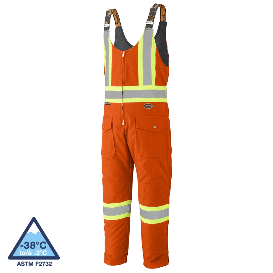 Pioneer Insulated Hi Vis Quilted Cotton Duck Bib Overall | S-4XL Hi-Vis Work Wear 9 Pioneer Insulated Hi Vis Quilted Cotton Duck Bib Overall | S-4XL Hi-Vis Work Wear