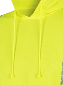 Pioneer Birdseye Safety Hoodie Shirt With Kangaroo Pocket | Sizes S - 4XL Hi-Vis Work Wear