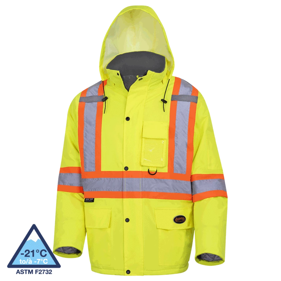 Pioneer Hi-Vis Waterproof Quilted Safety Parka | S-5XL 9 Pioneer Hi-Vis Waterproof Quilted Safety Parka | S-5XL