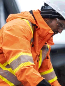 Pioneer Hi Vis Softshell Waterproof/Breathable Prem Safety Jacket | S-4XL Hi-Vis Work Wear