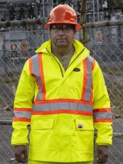 Pioneer 5880 Hi Vis FR PU/Cotton Rain Jacket | XS-4XL