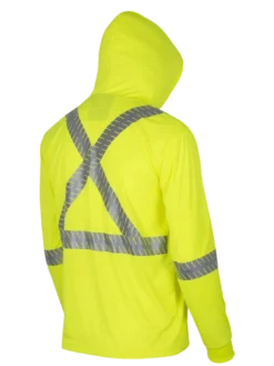 Pioneer Birdseye Safety Hoodie Shirt With Kangaroo Pocket | Sizes S - 4XL Hi-Vis Work Wear