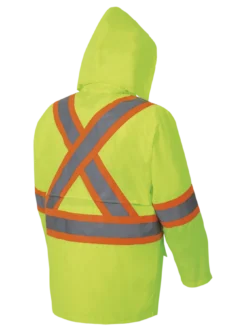 Hi-Vis Work Wear Pioneer 150D Oxford Poly/PVC Hi Vis Rain Suit | S-4XL