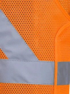 Hi-Vis Work Wear Pioneer Hi Viz Tear-Away Mesh Safety Vest W/ 2