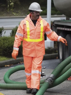Flame Resistant Work Wear Ranpro Element Flame Resistant 3 Piece Safety Rainsuit | Hi Vis Orange | S To 4XL