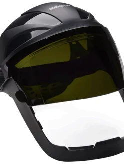 Jackson Safety Jackson Quad⢠500 Supreme Multi-Purpose Face Shield Kit With 370 Speed Dial⢠Ratchet System - Clear Anti-Fog Window With Flip-Up IR Visor