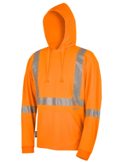 Pioneer Birdseye Safety Hoodie Shirt With Kangaroo Pocket | Limited Size Selection Hi-Vis Work Wear