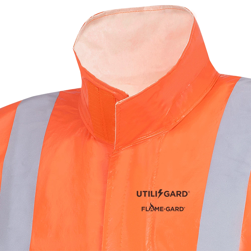 Ranpro Utili-Gard® FR/ARC Rated Jacket - PVC Coated Nomex®/Kevlar® | Orange | Sizes XSmall - 4XL 5 Ranpro Utili-Gard® FR/ARC Rated Jacket - PVC Coated Nomex®/Kevlar® | Orange | Sizes XSmall - 4XL