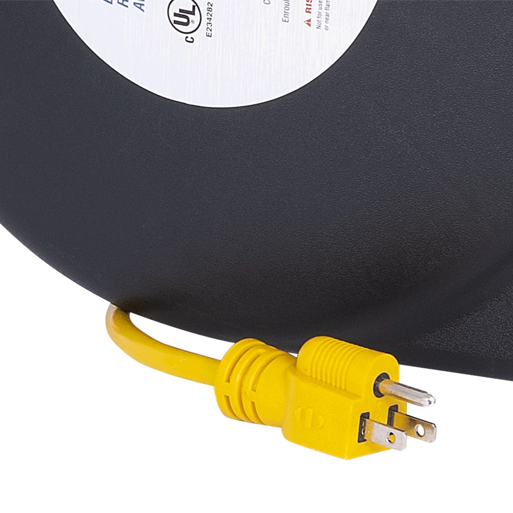 Startech Steel Retractable Extension Cord Reel - SJTW 12/3 - Triple Outlet - 40 Ft Length Lighting 7 Startech Steel Retractable Extension Cord Reel - SJTW 12/3 - Triple Outlet - 40 Ft Length Lighting