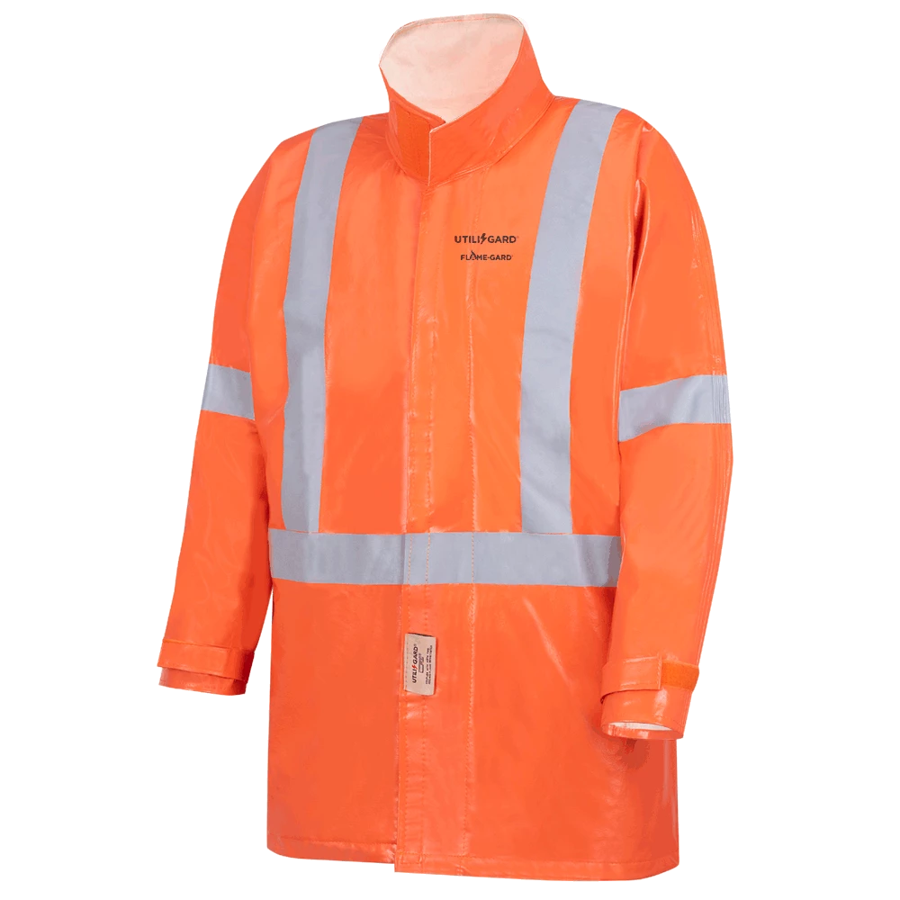 Ranpro Utili-Gard® FR/ARC Rated Jacket - PVC Coated Nomex®/Kevlar® | Orange | Sizes XSmall - 4XL 3 Ranpro Utili-Gard® FR/ARC Rated Jacket - PVC Coated Nomex®/Kevlar® | Orange | Sizes XSmall - 4XL