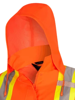 Hi-Vis Work Wear Pioneer "The Rock" Women's 300D Oxford Polyester Waterproof Safety Rain Jacket 16 Hi-Vis Work Wear Pioneer