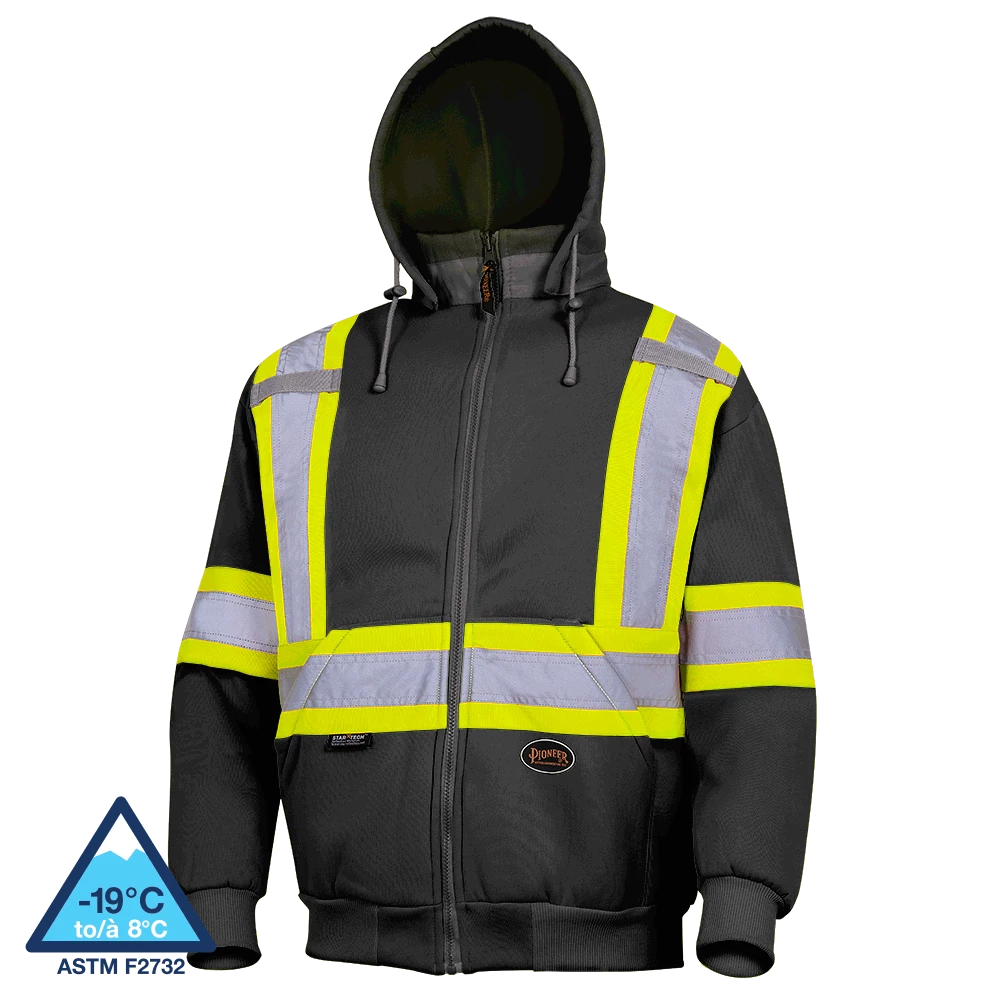 Pioneer Heavyweight Polyester Fleece Safety Hoodie | S-4XL Hi-Vis Work Wear 3 Pioneer Heavyweight Polyester Fleece Safety Hoodie | S-4XL Hi-Vis Work Wear