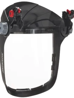 Jackson Safety Personal Protective Equipment Jackson Quad 500® Series Hard Hat Mountable Complete Faceshield With 370 Speed Dial™ Ratchet Adjustment - Clear