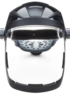 Jackson Safety Personal Protective Equipment Jackson Quad™ 500 Supreme Multi-Purpose Face Shield Kit With 370 Speed Dial™ Ratchet System - Clear Anti-Fog Visor